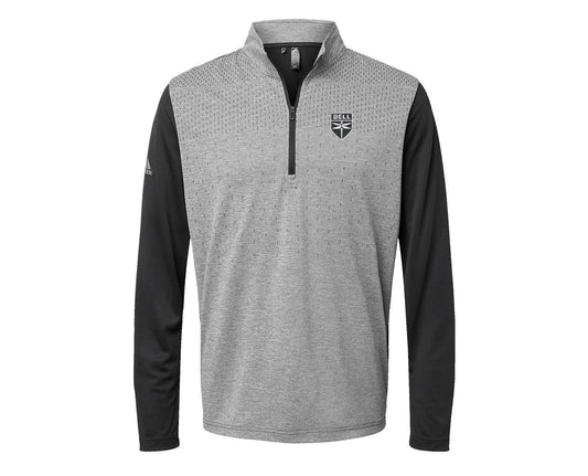 Mens Adidas Heather Block Quarter-Zip