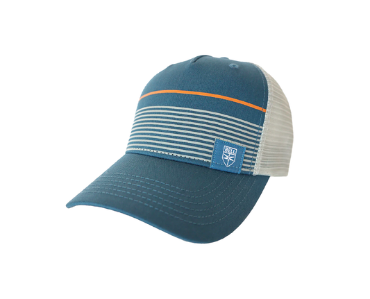 Striped Woven Applique Trucker Hat